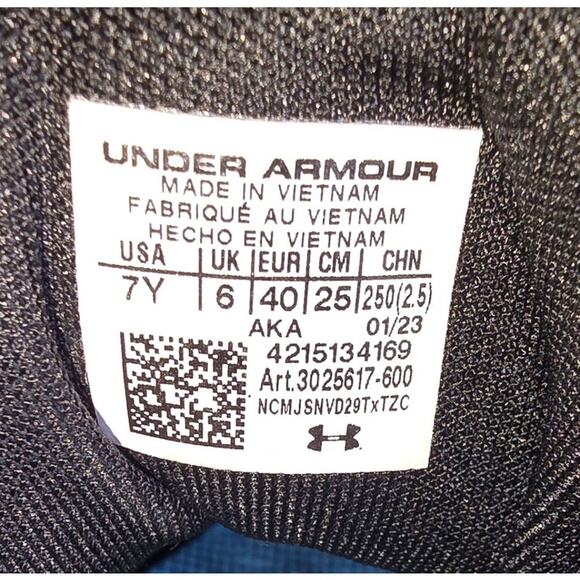 Under Armour Shoes Youth 7 Red Blue UA Lockdown 6 Basketball 3025616-600 - Picture 7 of 7